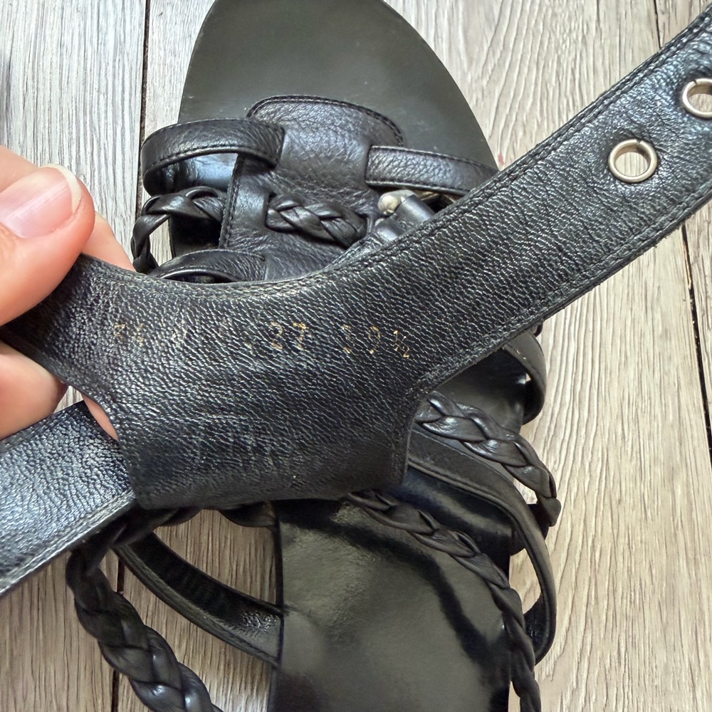 gianvito rossi black leather gladiator sandals 39.5 - Picture 4 of 6